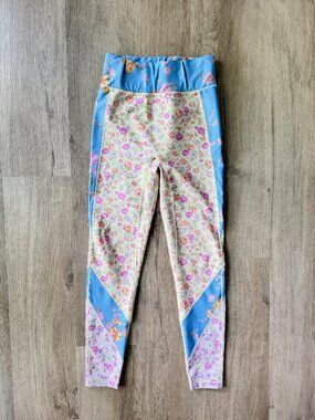 LoveShackFancy x Bandier multicolored floral print leggings SMALL